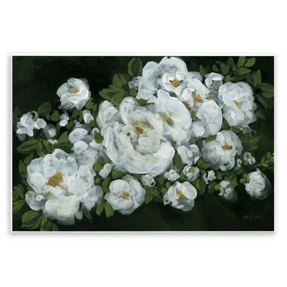 Stupell Industries Midnight Blooming Roses Botanical & Floral Painting Unframed Art Print Wall Art, 15 x 10