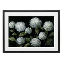 Stupell Industries Midnight Garden Hydrangeas Black Framed Print Under Glass design by Danhui Nai, 14 x 20