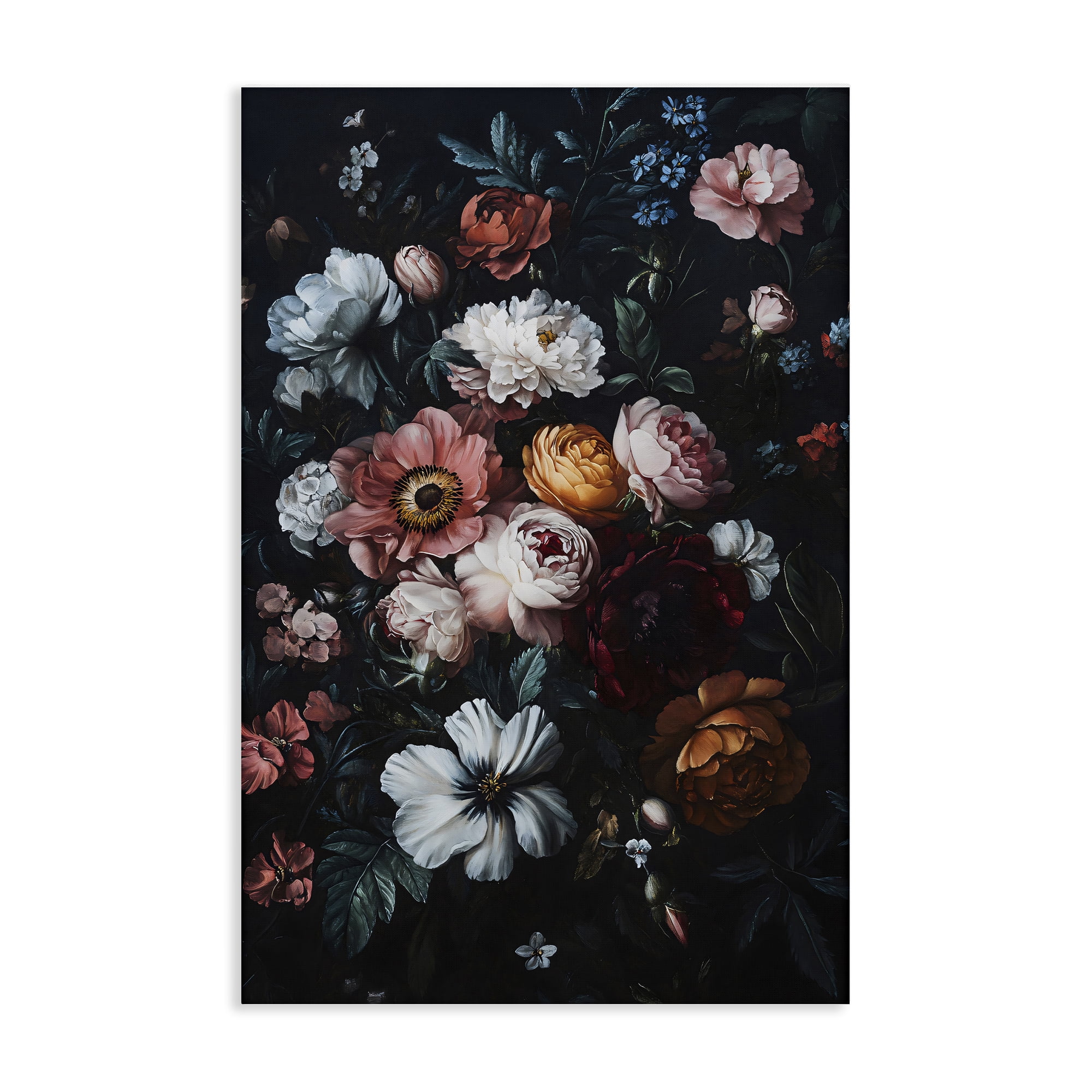 Stupell Industries Midnight Garden Velvet Florals Canvas Wall Art, design by Creative Studio