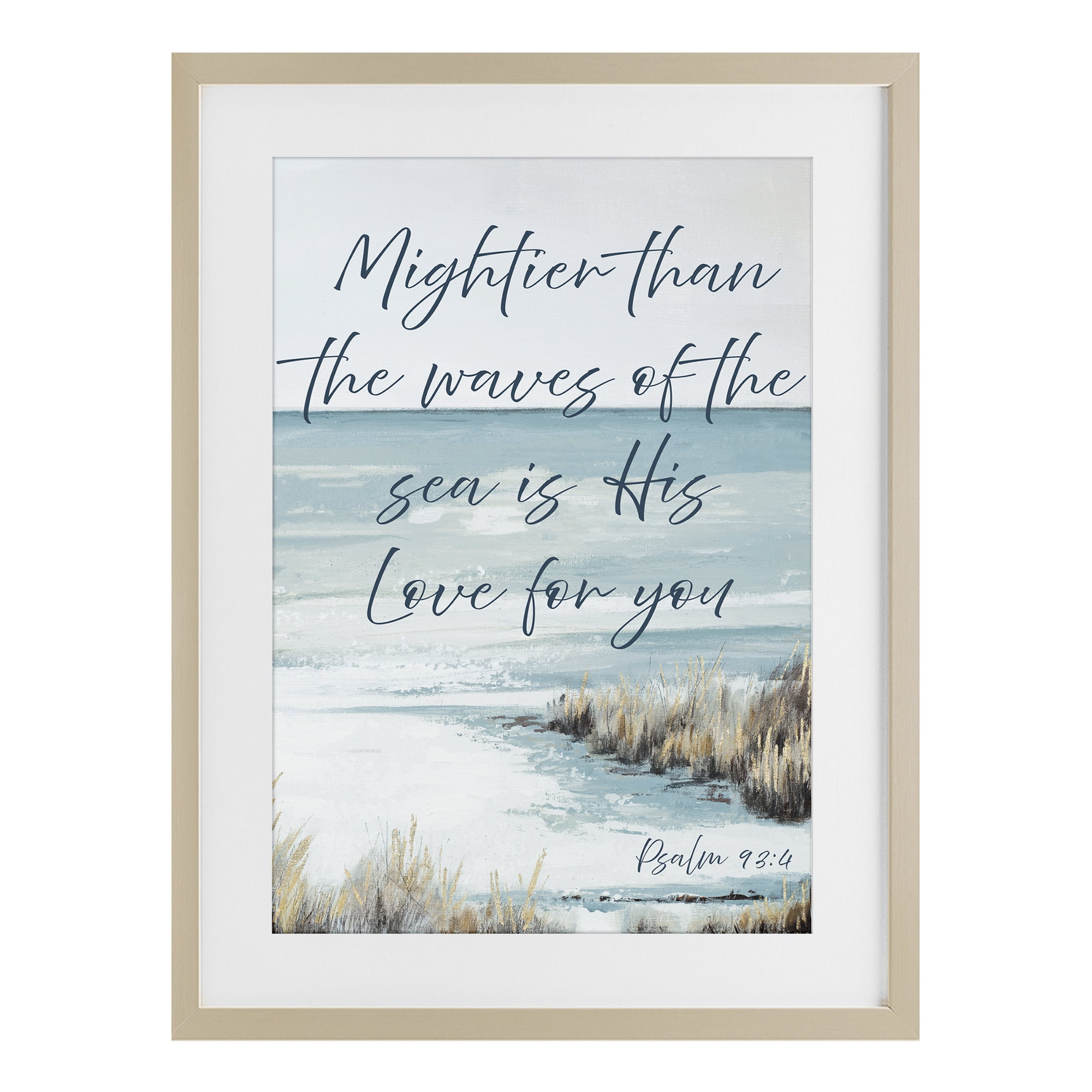Stupell Industries Mightier Than The Waves Birch Framed Print Under Glass, design by Patricia Pinto