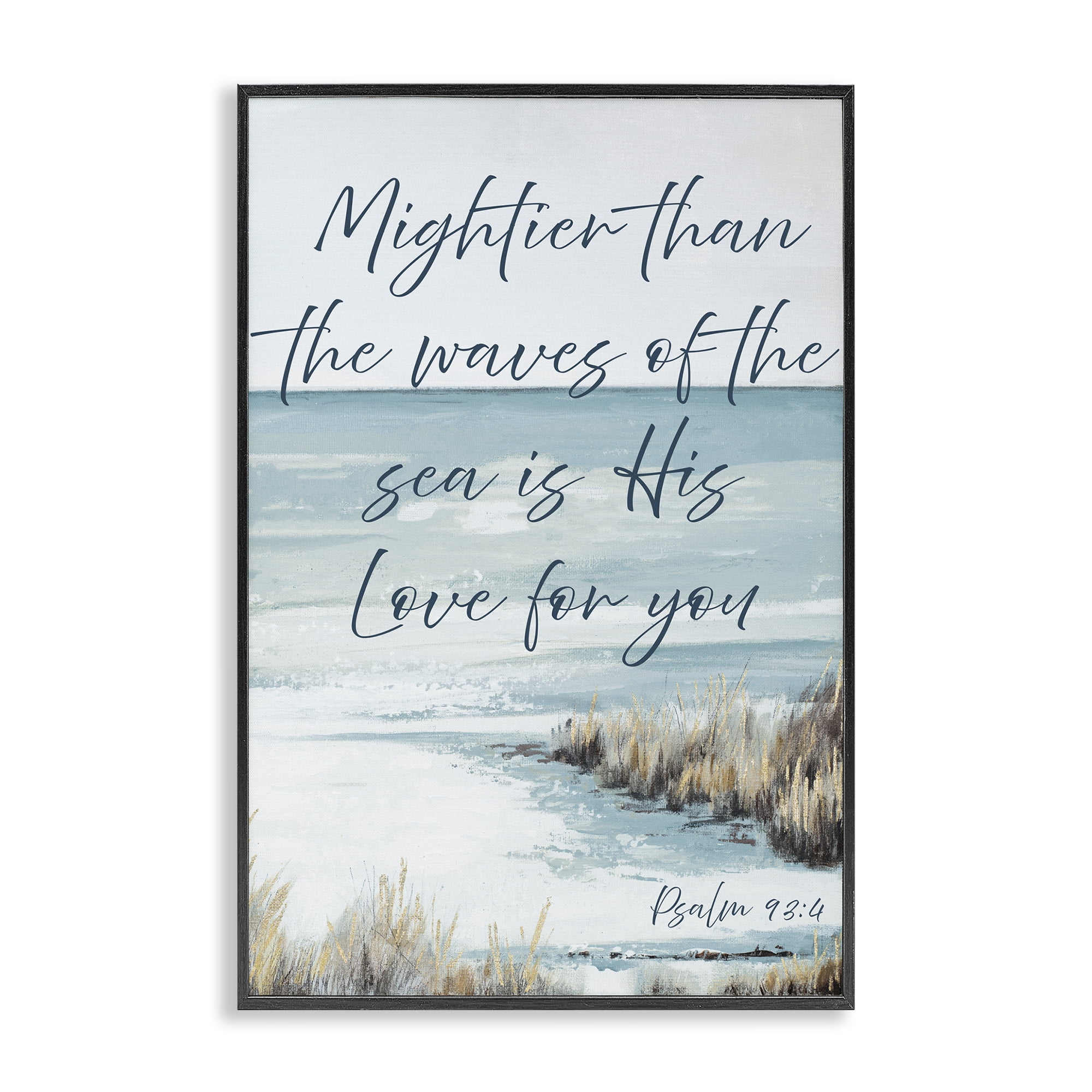 Stupell Industries Mightier Than The Waves Black Framed Giclee Art, design by Patricia Pinto