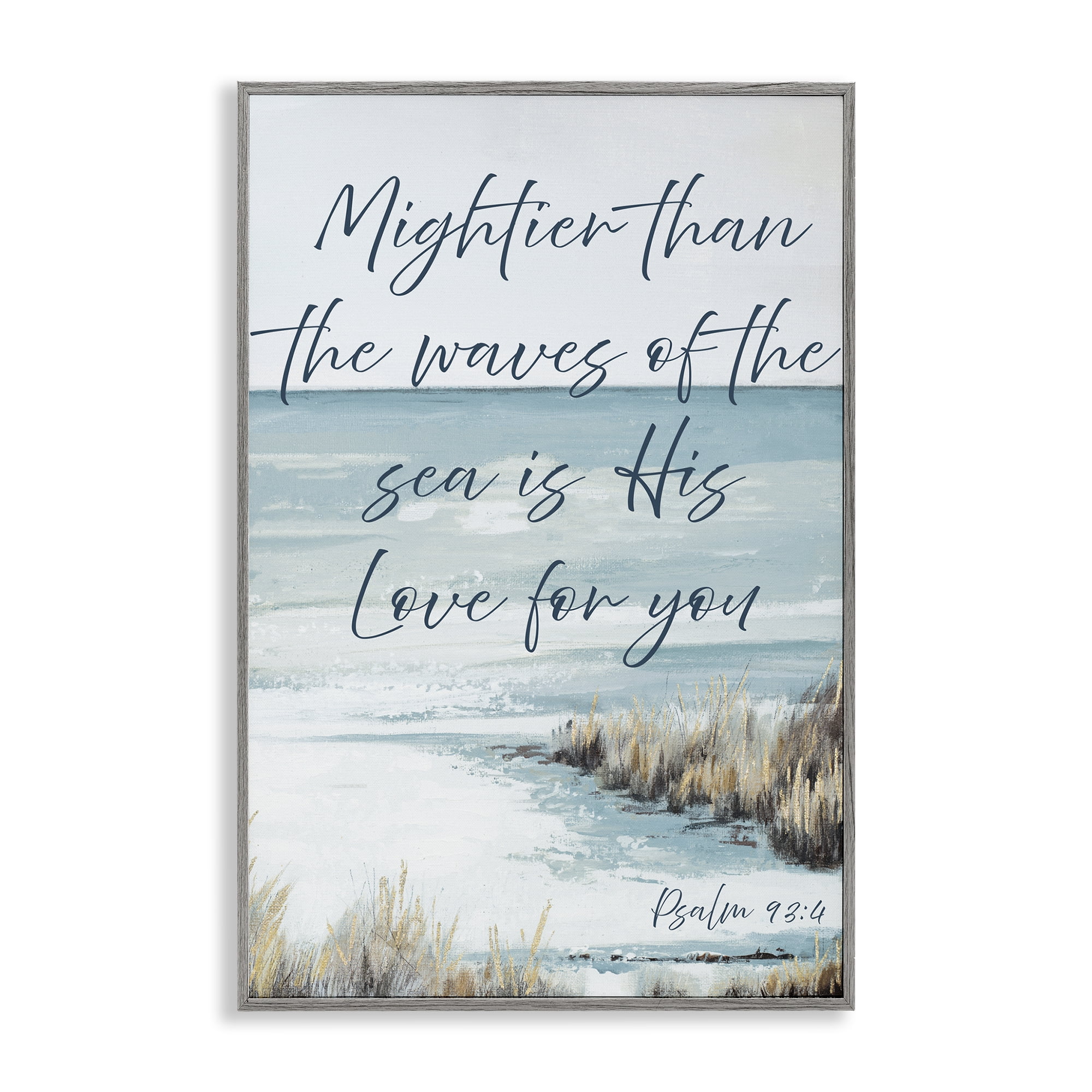 Stupell Industries Mightier Than The Waves Gray Framed Giclee Art, design by Patricia Pinto