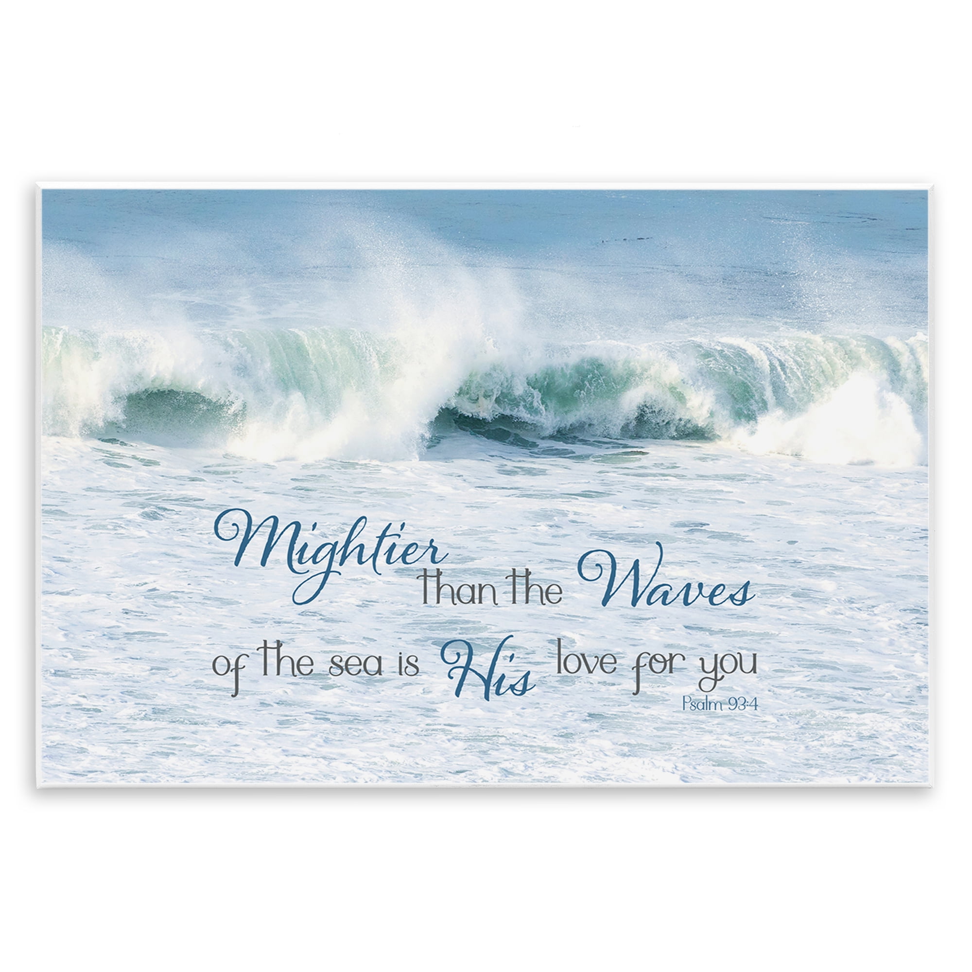 Stupell Industries Mightier Than The Waves Wall Plaque Art, design by Kathy Mansfield
