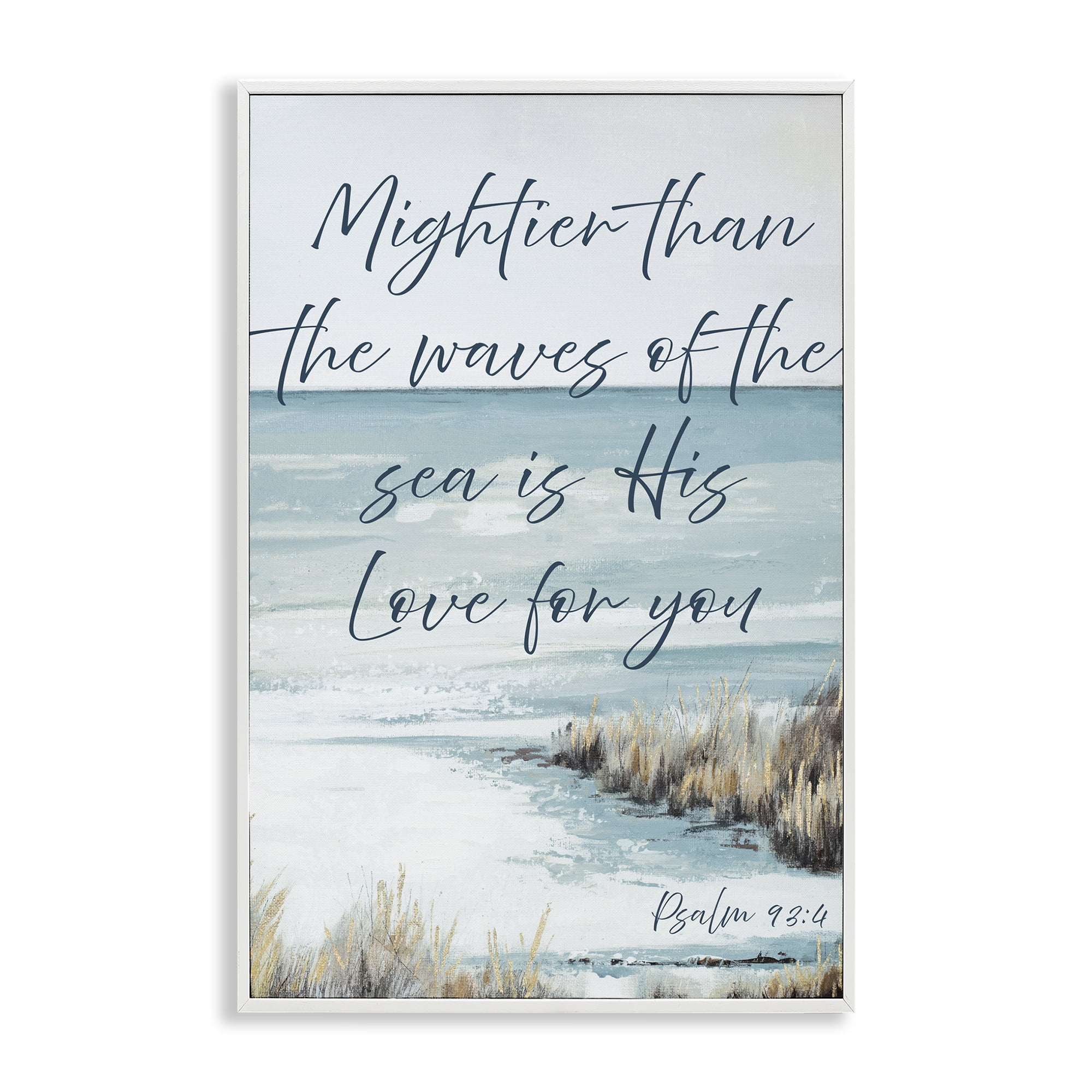 Stupell Industries Mightier Than The Waves White Framed Giclee Art, design by Patricia Pinto