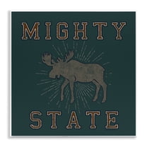 Stupell Industries Mighty Moose State Animals Painting Unframed Art Print Wall Art, 12 x 12