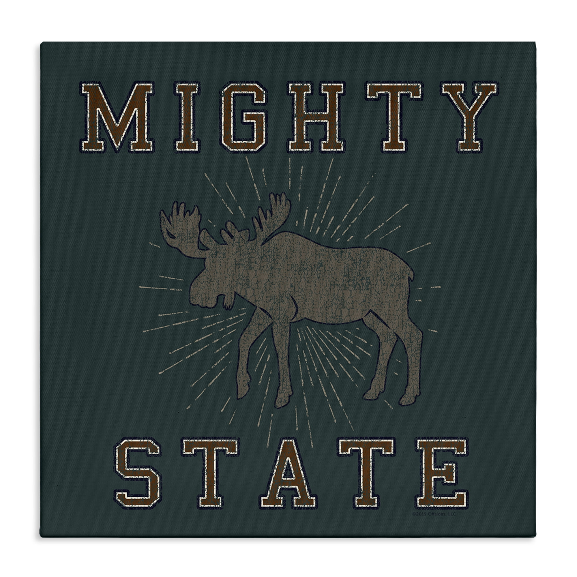 Stupell Industries Mighty Moose State Animals Painting Wrapped Canvas Art Print Wall Art, 30 x 30