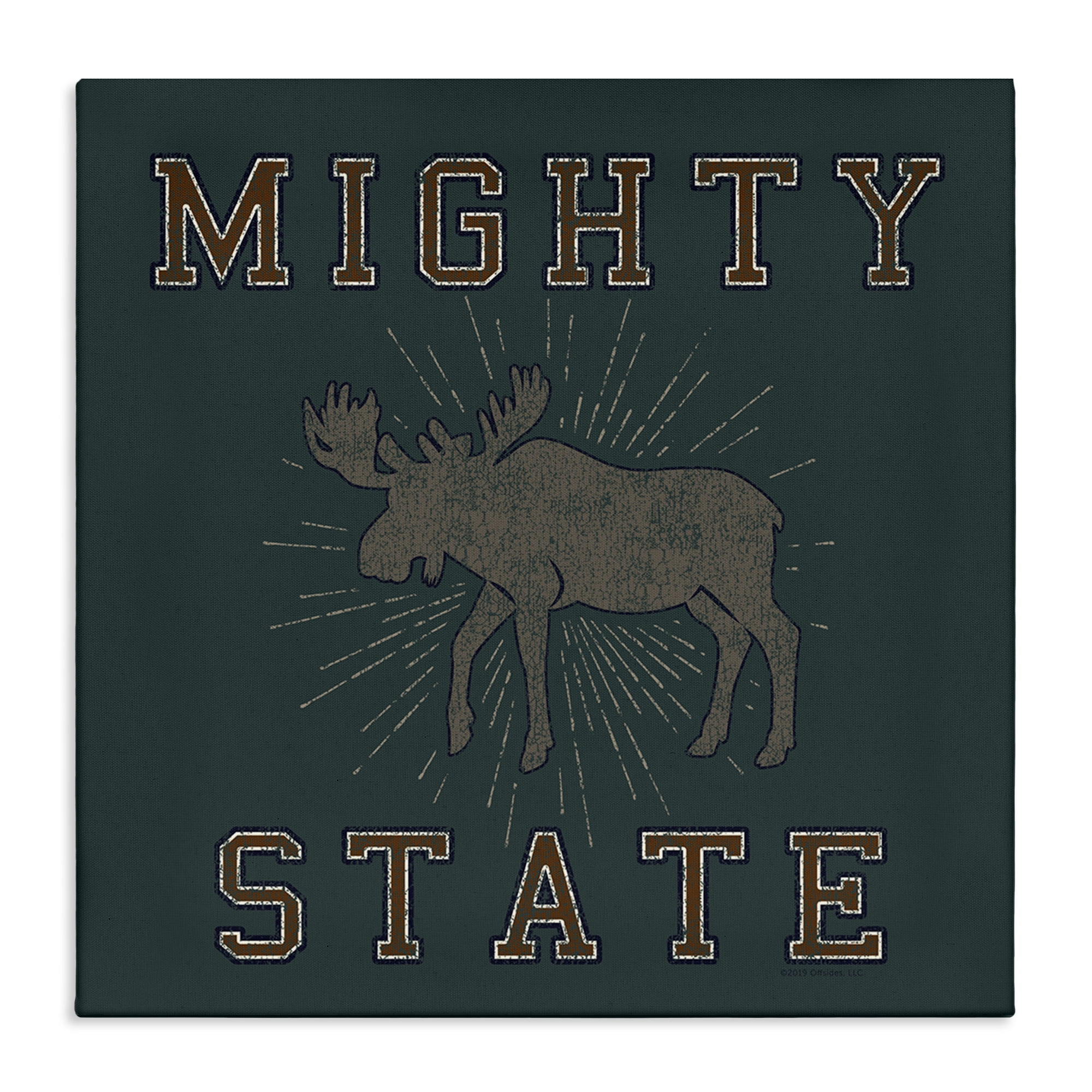 Stupell Industries Mighty Moose State Animals Painting Wrapped Canvas Art Print Wall Art, 36 x 36