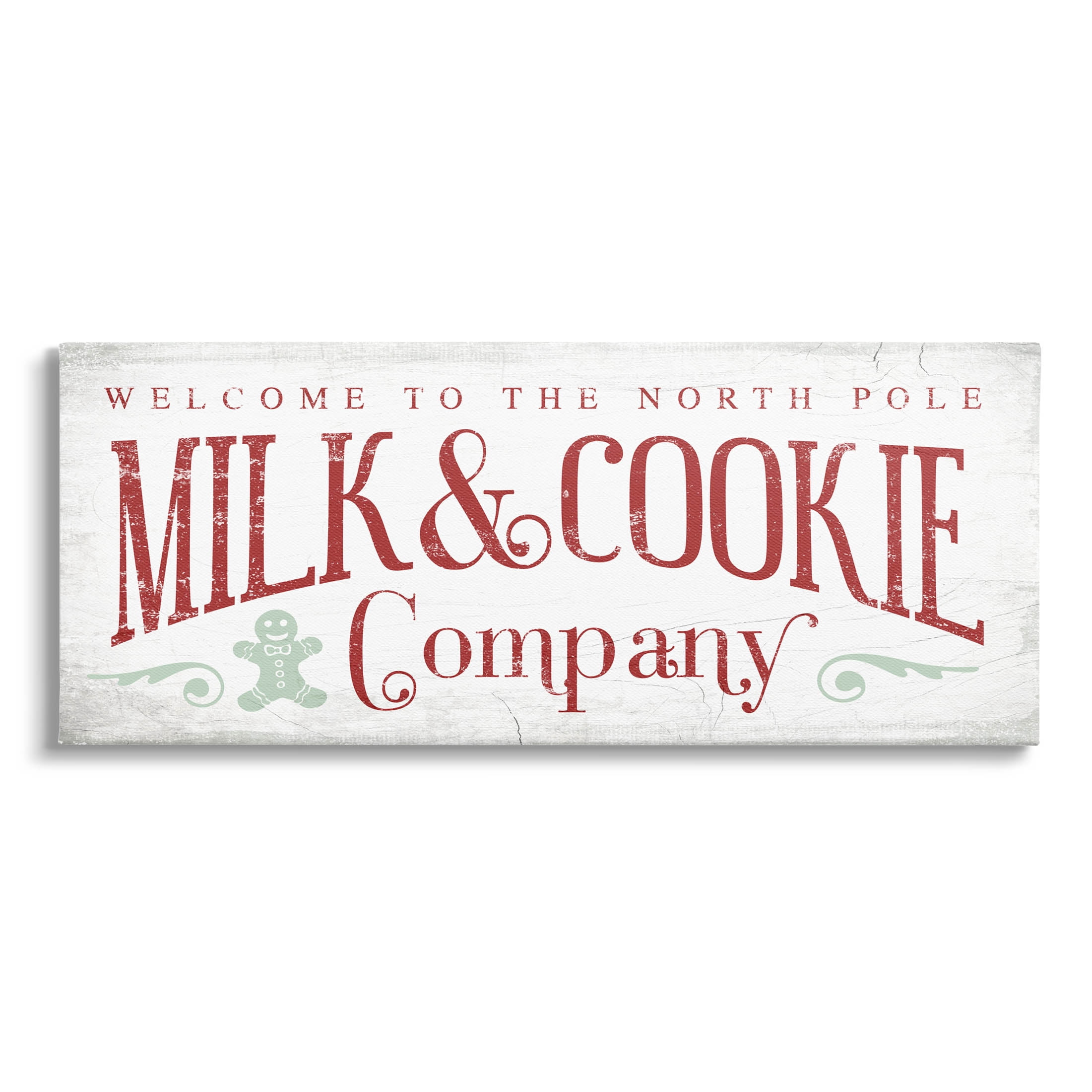 Stupell Industries Milk & Cookie Company Sign Graphic Art Gallery Wrapped Canvas Print Wall Art, Design by Lil' Rue