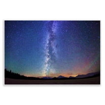Stupell Industries Milky Way Stars over Earth Landscape & Nature Photography Unframed Art Print Wall Art, 15 x 10