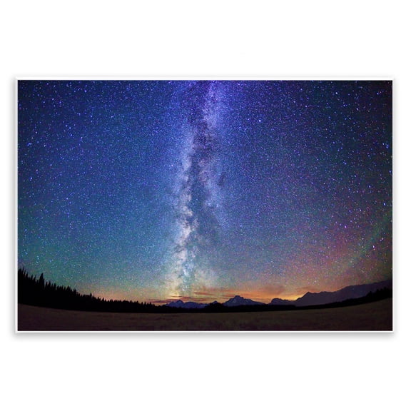 Stupell Industries Milky Way Stars over Earth Landscape & Nature Photography Unframed Art Print Wall Art, 15 x 10