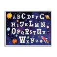 thumbnail image 1 of Stupell Industries Milky way Galaxy Alphabet Letter Chart Rocketship Planets, 24 x 30, Designed by ND Art, 1 of 7