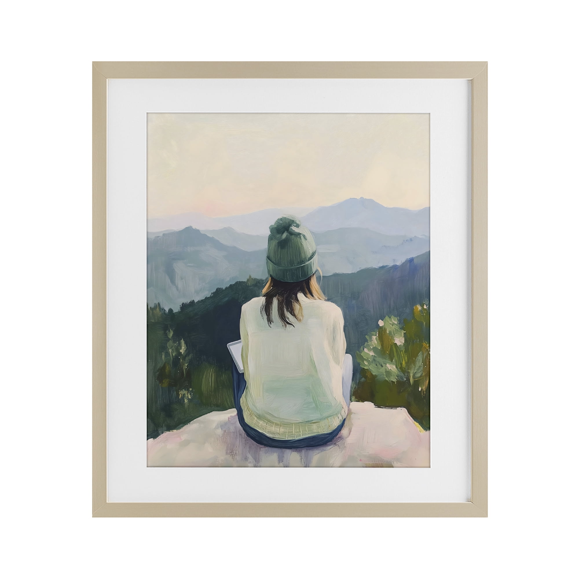 Stupell Industries Mindful Solitude Meditation View Birch Framed Print Under Glass, design by The Prints Vibe