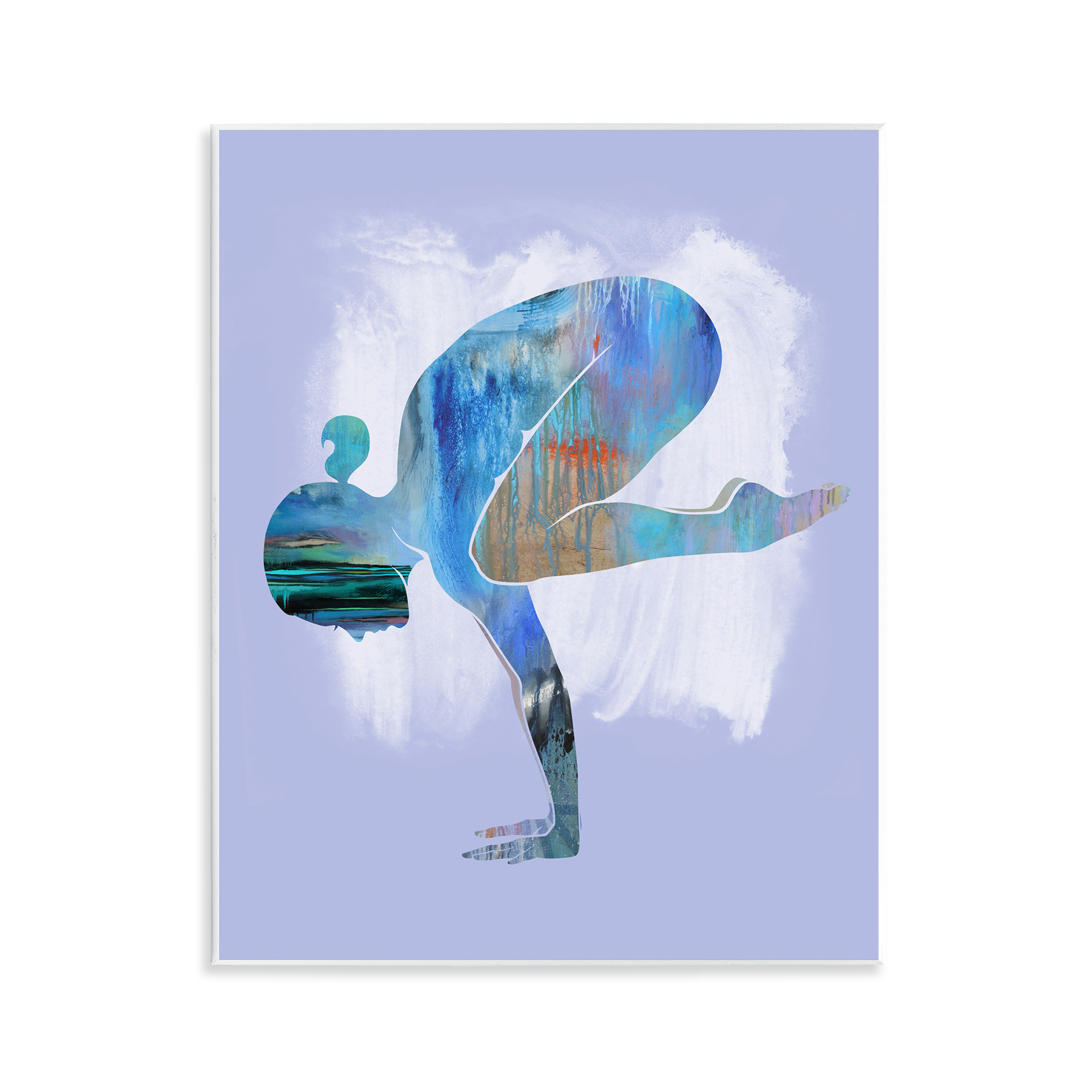 Stupell Industries Mindful Yoga Pose Sports Painting Unframed Art Print Wall Art, 11 x 14
