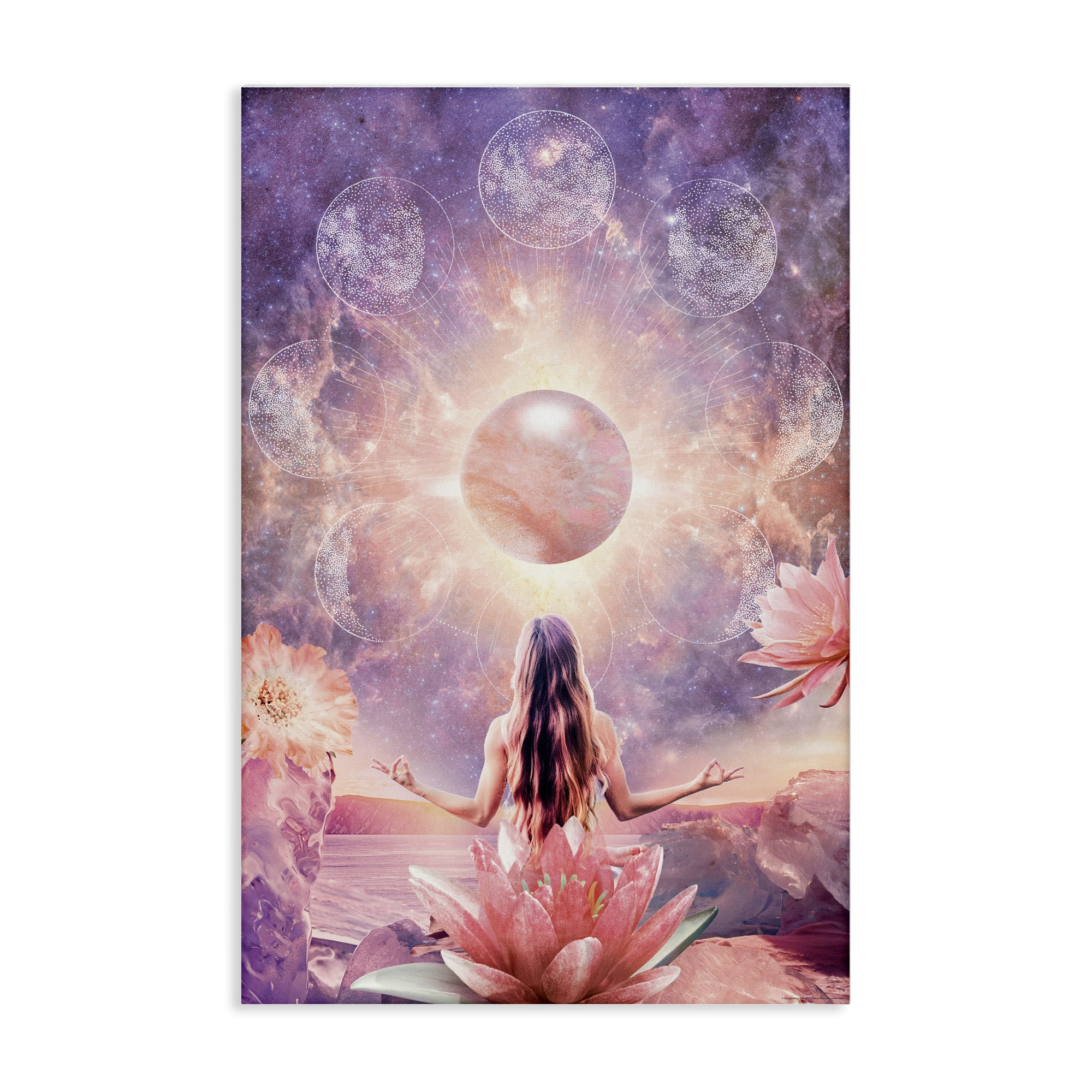 Stupell Industries Mindfulness & Moon Phases Astrology & Stars Painting Wrapped Canvas Art Print Wall Art, 20 x 30