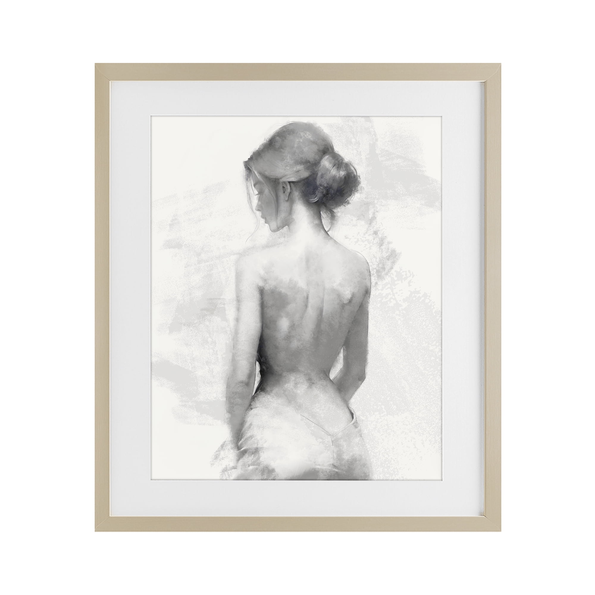 Stupell Industries Mine Elegant Figure Birch Framed Print Under Glass, design by Kim Allen