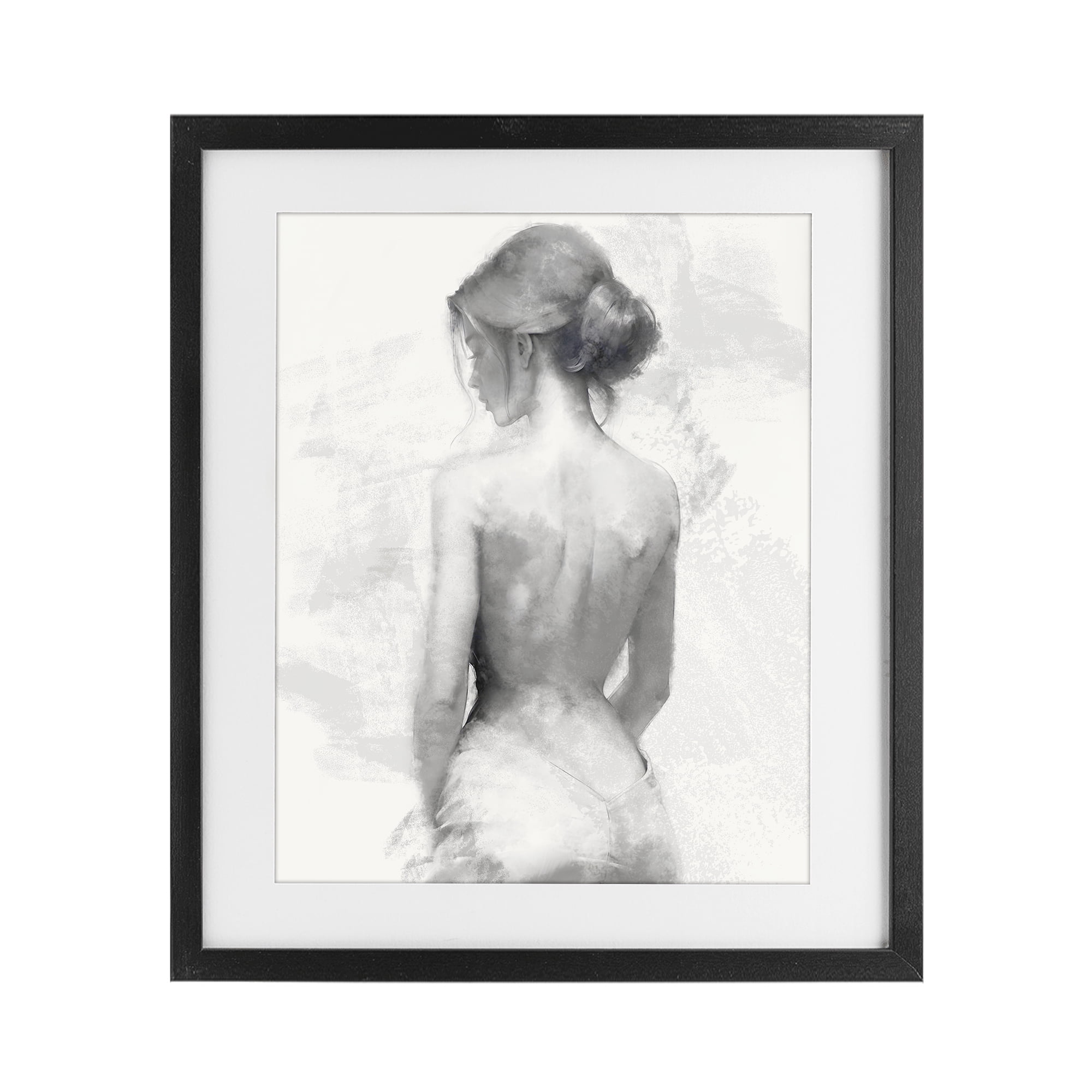 Stupell Industries Mine Elegant Figure Black Framed Print Under Glass, design by Kim Allen