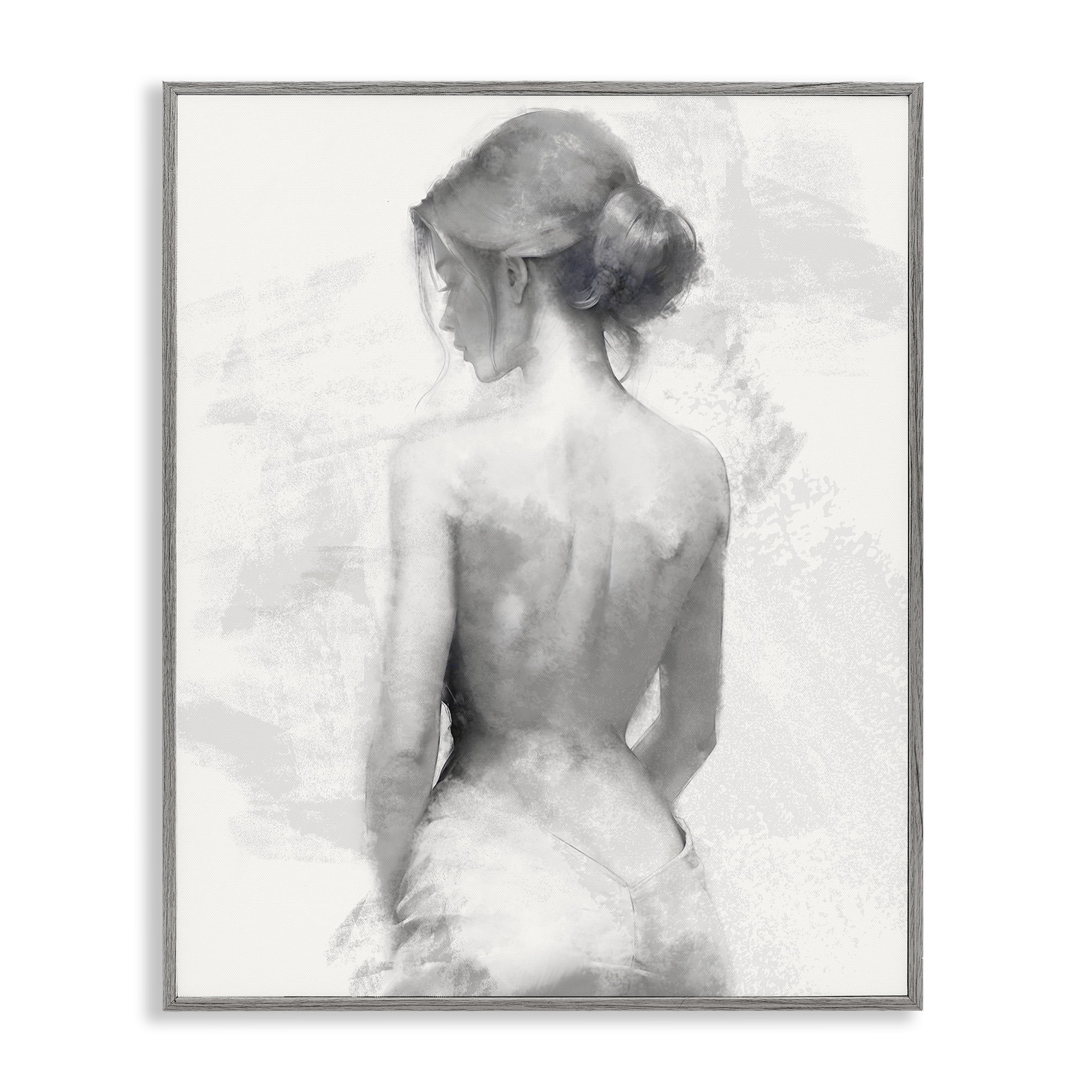 Stupell Industries Mine Elegant Figure Gray Framed Giclee Art, design by Kim Allen