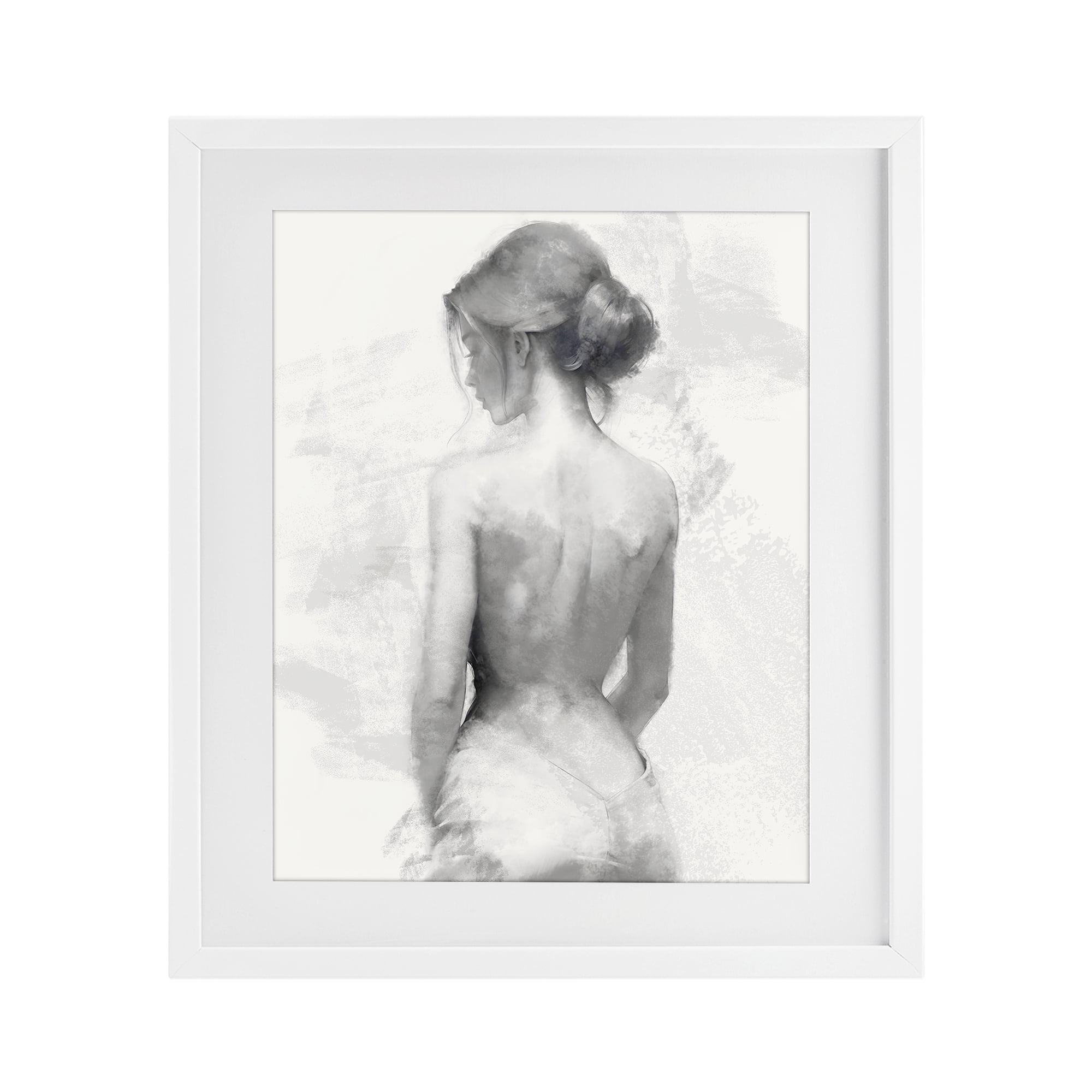 Stupell Industries Mine Elegant Figure White Framed Print Under Glass, design by Kim Allen