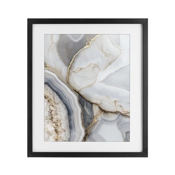 Stupell Industries Mineral Elegance Granite Black Framed Print Under Glass, design by Svetlana Aleynikova