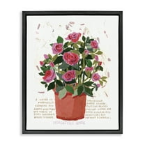 Stupell Industries Mini Roses Bouquet Botanical & Floral Painting Black Floater Framed Art Print Wall Art, 17 x 21