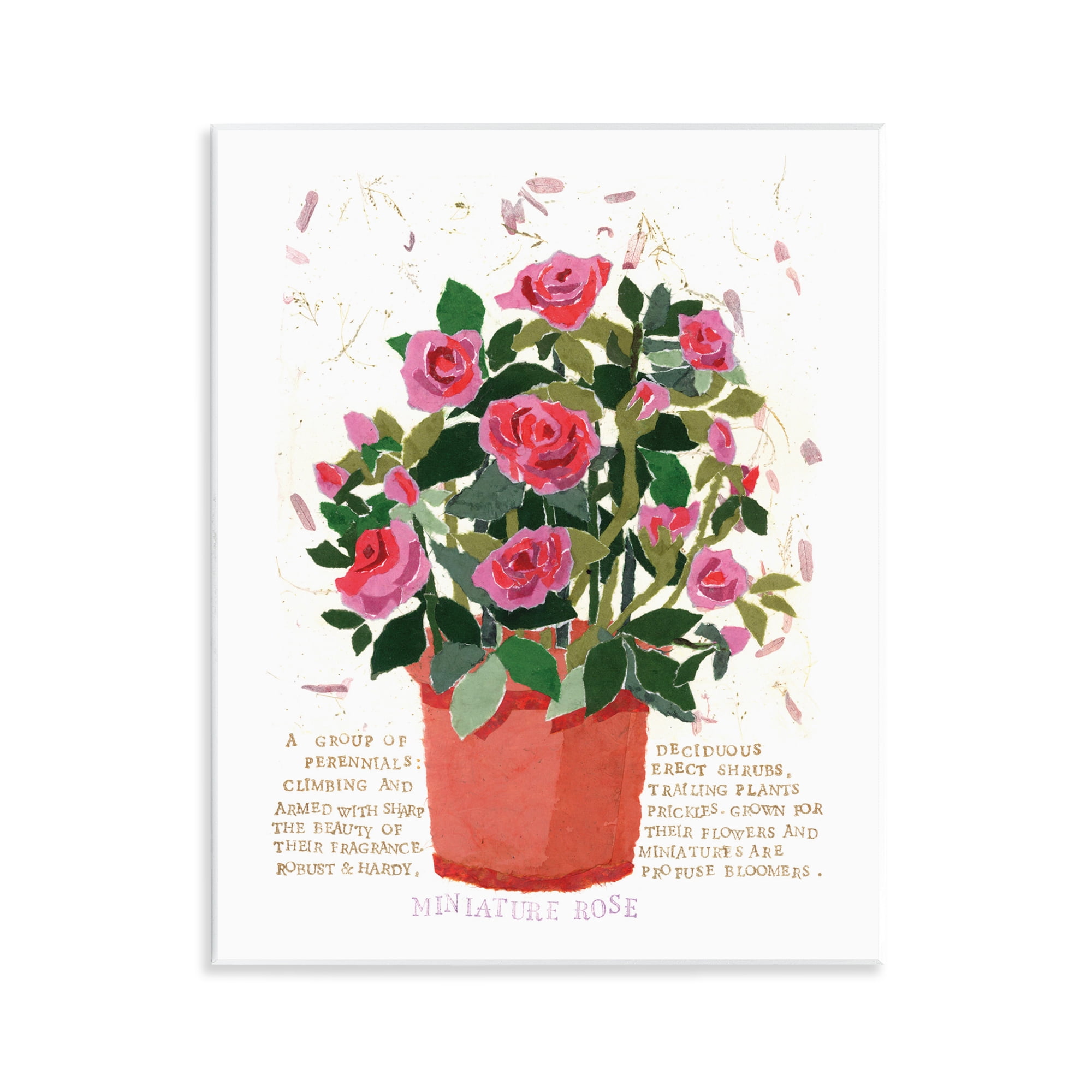 Stupell Industries Mini Roses Bouquet Botanical & Floral Painting Unframed Art Print Wall Art, 11 x 14