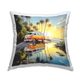 thumbnail image 1 of Stupell Industries Minibus on Tropical Shore Decorative Printed Throw Pillow, 18 x 18, 1 of 5
