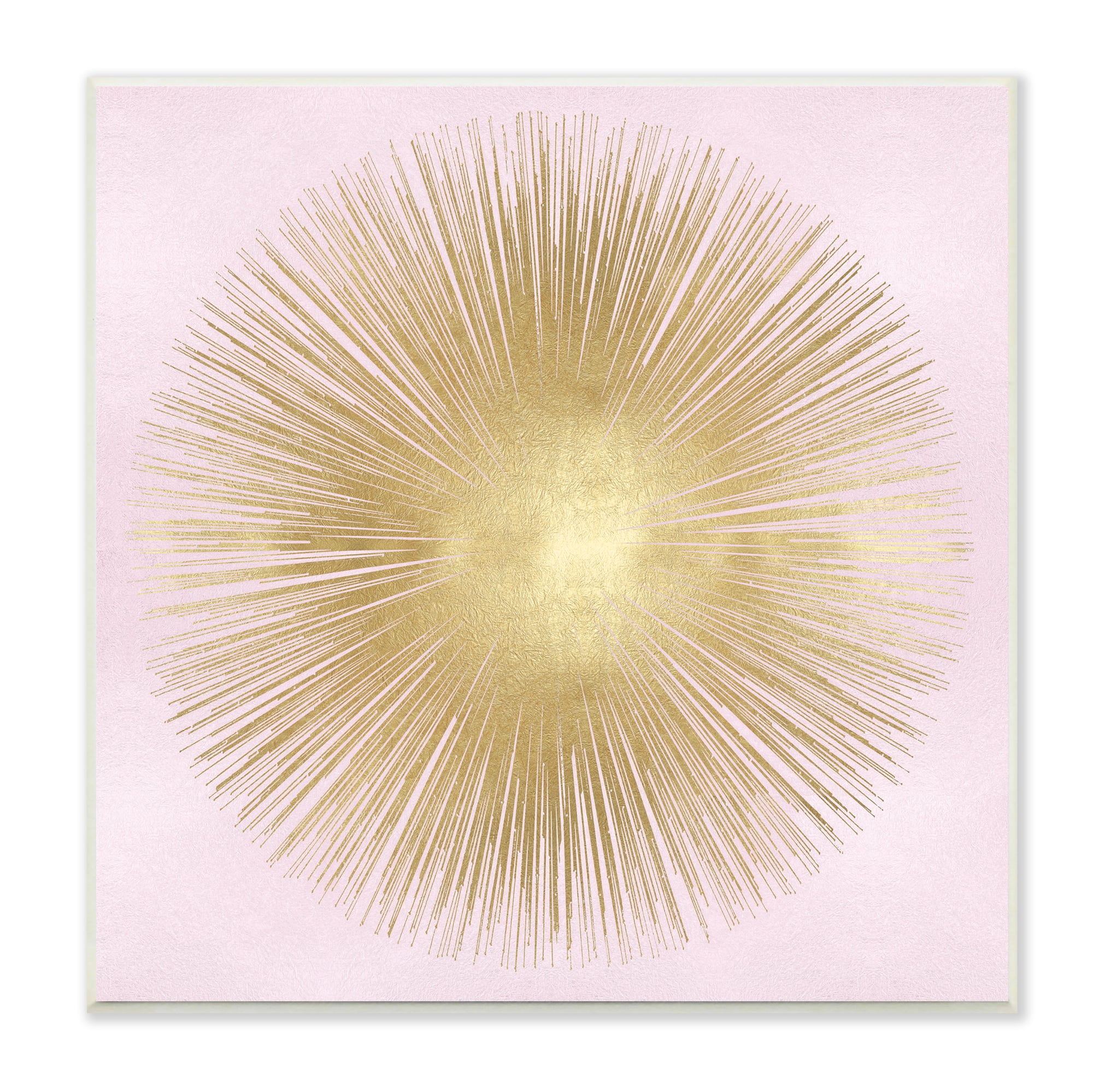 Stupell Industries Minimal Abstract Glam Sunburst Lines Over Pink, 12 x 12, Designed by Abby Young
