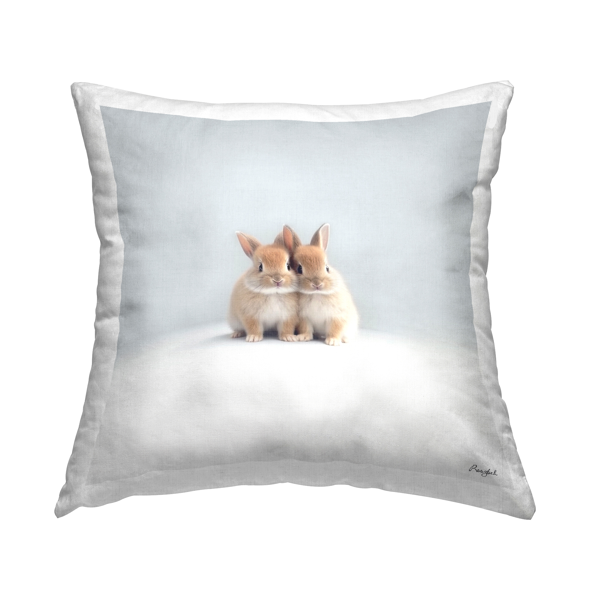 Stupell Industries Minimal Baby Bunnies Decorative Printed Throw Pillow, 18 x 18