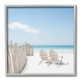 thumbnail image 1 of Stupell Industries Minimal Beach Chairs View Landscape Painting Gray Framed Art Print Wall Art, 24 x 24, 1 of 9