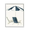 thumbnail image 1 of Stupell Industries Minimal Beach Umbrella & Chairs Nature Painting White Framed Art Print Wall Art, 11 x 14, 1 of 9
