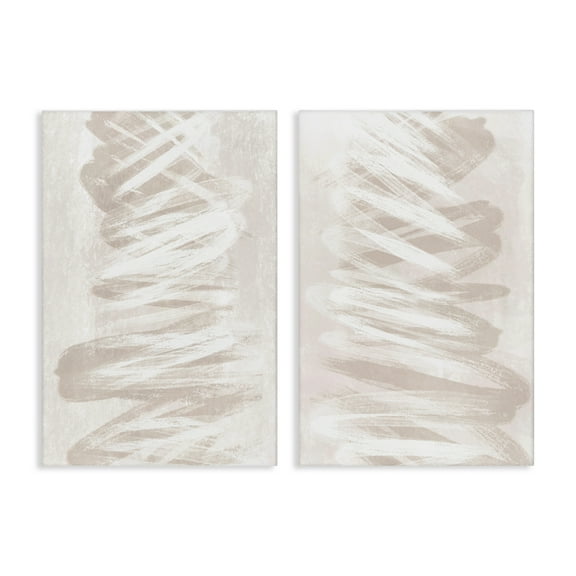 Stupell Industries Minimal Beige Waves 2 Piece Canvas Wall Art Set design by Martina Pavlova, 24 x 16