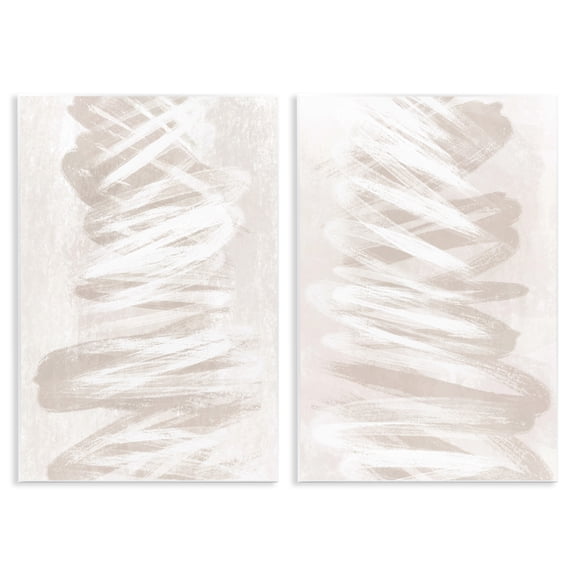 Stupell Industries Minimal Beige Waves 2 Piece Wall Plaque Art Set design by Martina Pavlova, 15 x 10