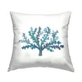 thumbnail image 1 of Stupell Industries Minimal Blue Coral Sea Life Aquatic Plant Design by Nina Muis Surface Design Throw Pillow, 1 of 6