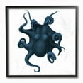 thumbnail image 1 of Stupell Industries Minimal Blue Octopus Marine Life Sea Creature Framed Wall Art Design by Seven Trees Design, 12" x 12", Black Framed, 1 of 1