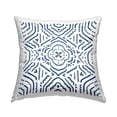 thumbnail image 1 of Stupell Industries Minimal Blue White Boho Lines Pattern Design by Nina Muis Surface Design Throw Pillow, 1 of 6