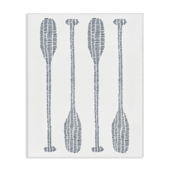 Stupell Industries Coastal Minimal Boat Oars Canvas Art, 36 x 48, by Jetty Home LLC