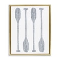 thumbnail image 1 of Stupell Industries Coastal Minimal Boat Oars Gold Floating Frame Canvas Art, 25 x 31, by Jetty Home LLC, 1 of 8