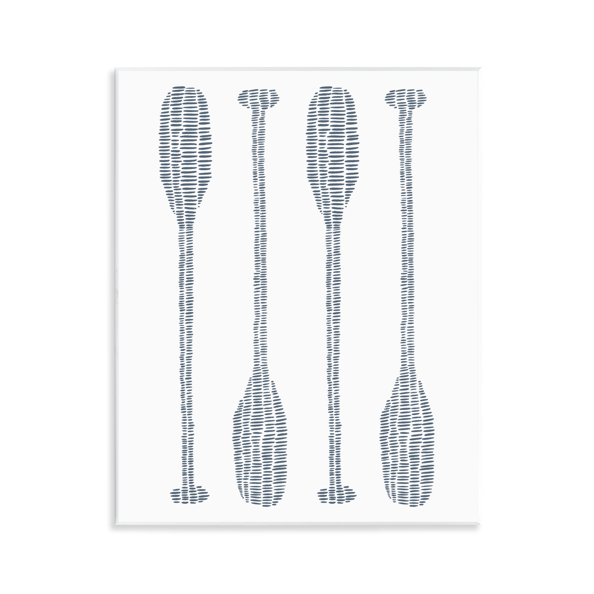 Stupell Industries Minimal Boat Oars Coastal Painting Unframed Art Print Wall Art, 11 x 14