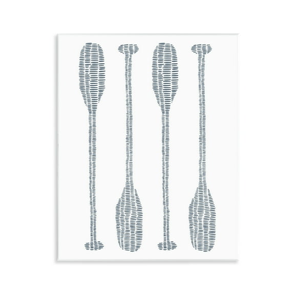 Stupell Industries Minimal Boat Oars Coastal Painting Unframed Art Print Wall Art, 11 x 14