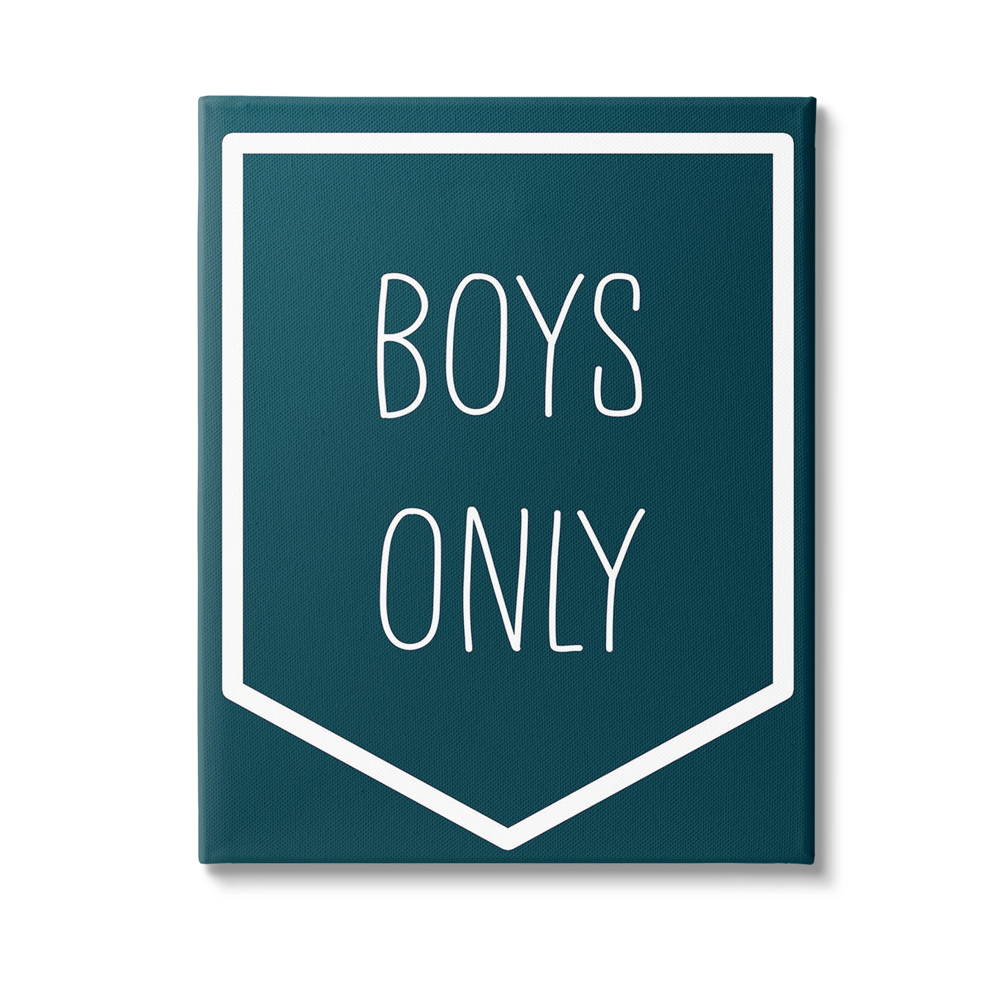 Stupell Industries Minimal Boys Only Typography Painting Gallery Wrapped Canvas Art Print Wall Art, 30 x 40