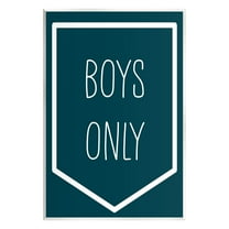 Stupell Industries Minimal Boys Only Typography Painting Unframed Art Print Wall Art, 10 x 15