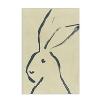 Stupell Industries Minimal Brushed Rabbit Animals & Insects Drawing Gallery Wrapped Canvas Art Print Wall Art, 16 x 24