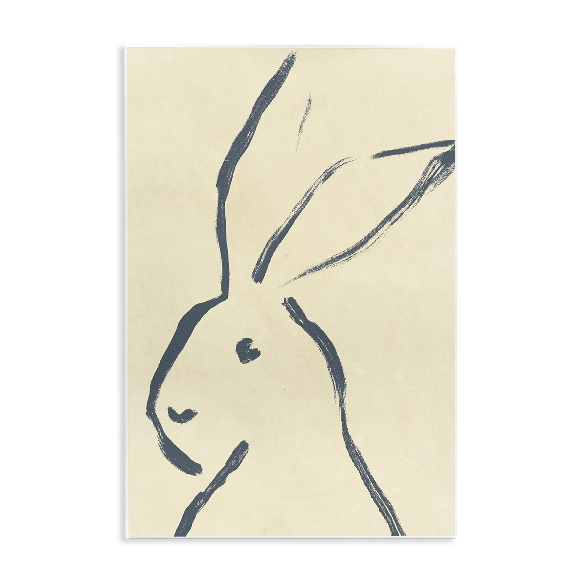 Stupell Industries Minimal Brushed Rabbit Animals & Insects Drawing Unframed Art Print Wall Art, 13 x 19