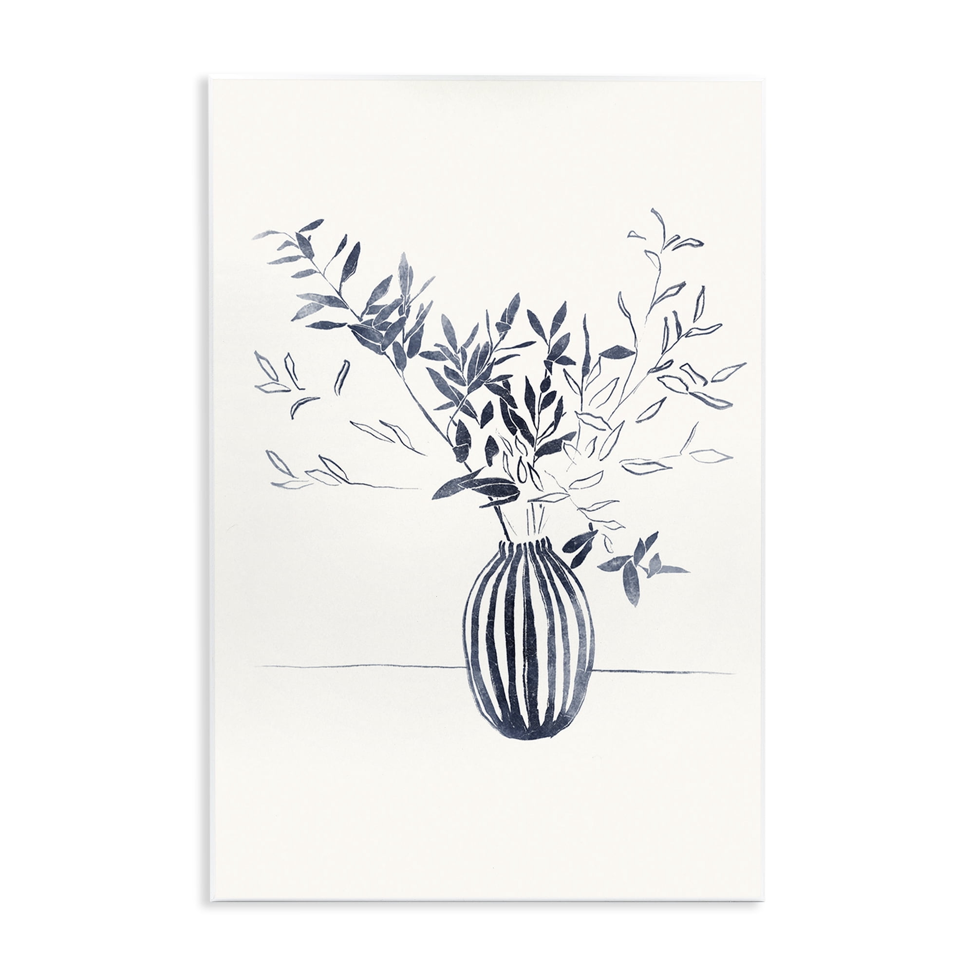 Stupell Industries Minimal Bud Vase Botanical & Floral Painting Unframed Art Print Wall Art, 13 x 19
