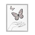 thumbnail image 1 of Stupell Industries Minimal Catching Butterflies Animals & Insects Painting Gray Framed Art Print Wall Art, 16 x 20, 1 of 9