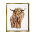 thumbnail image 1 of Stupell Industries Minimal Cattle & Calf Animals & Insects Painting Gold Floater Framed Canvas Art Print Wall Art, 25 x 31, 1 of 10