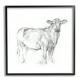thumbnail image 1 of Stupell Industries Minimal Cattle Sketch Animals & Insects Drawing Black Framed Art Print Wall Art, 12 x 12, 1 of 9