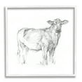 thumbnail image 1 of Stupell Industries Minimal Cattle Sketch Animals & Insects Drawing White Framed Art Print Wall Art, 24 x 24, 1 of 9
