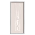 thumbnail image 1 of Stupell Industries Minimal Clothespin Doodle Abstract Painting Gray Framed Art Print Wall Art, 10 x 24, 1 of 9