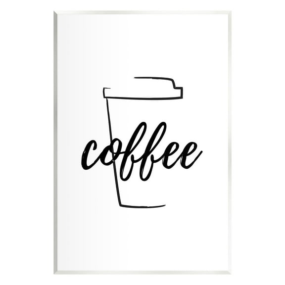 Stupell Industries Minimal Coffee Cup Food & Beverage Painting Unframed Art Print Wall Art, 10 x 15